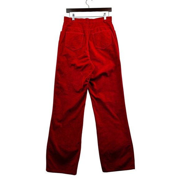 Vtg Tower Hill Collection Red Velvet Pants High Rise Made in Hong Kong Sz 12T - Picture 3 of 8